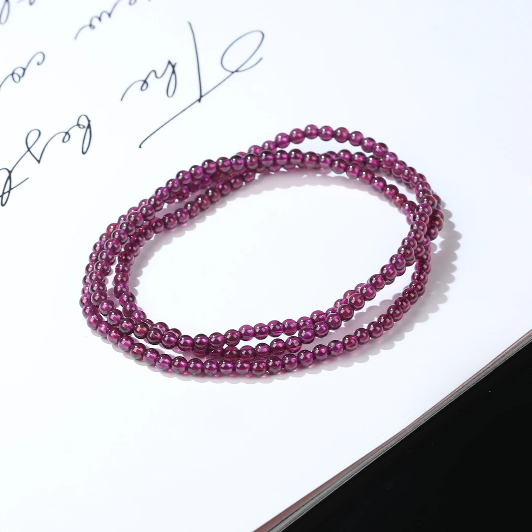 【麦子家族】紫牙乌石榴石多圈手链时尚百搭D0947