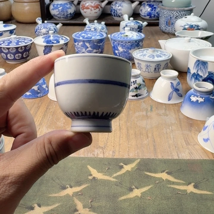 青花瓷器杯子茶具