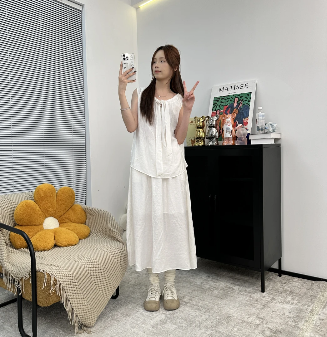 高定亚麻套装夏季简约款