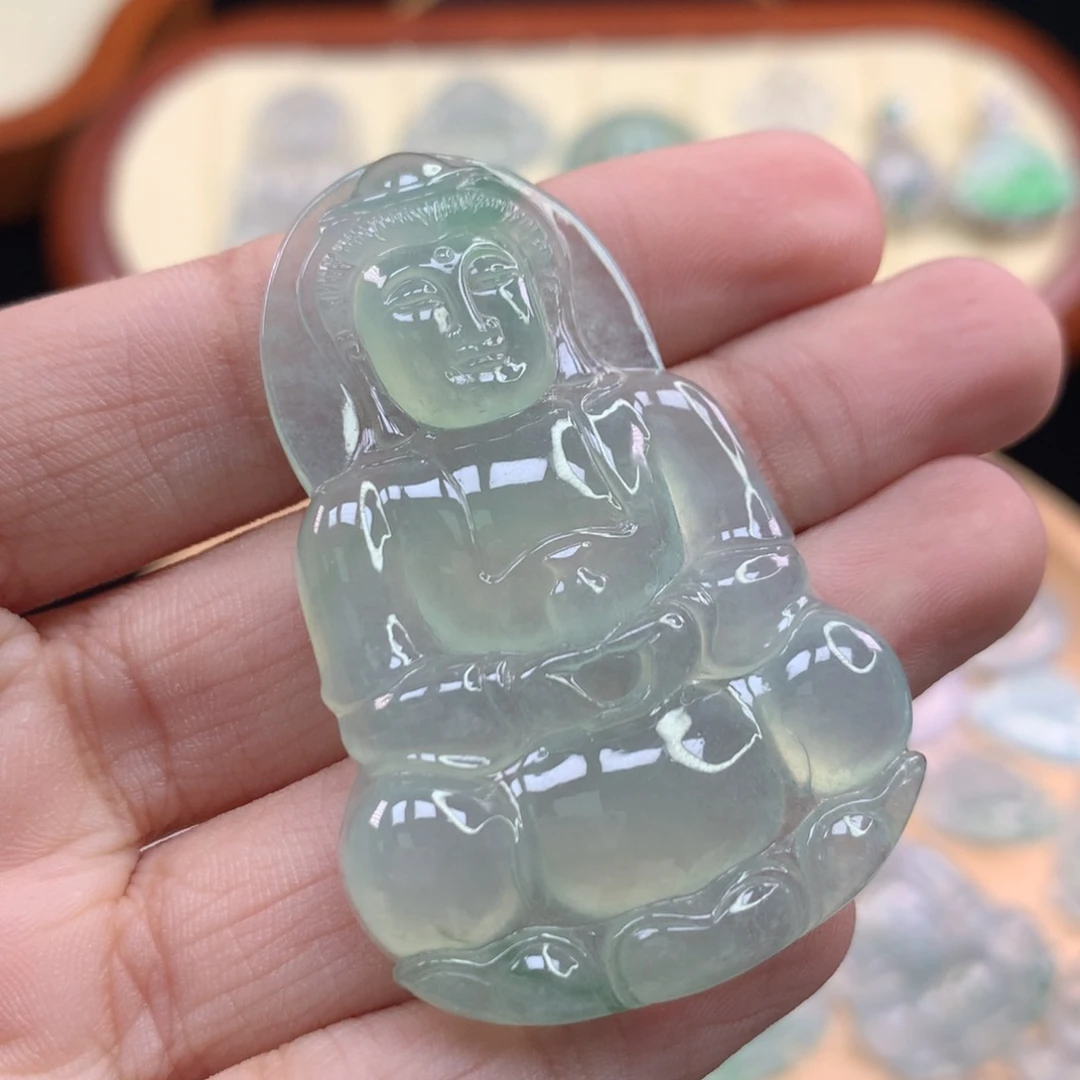 翡翠挂件未镶嵌观音