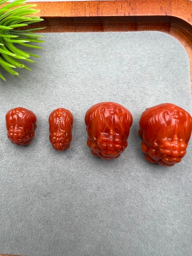 【家喻珠宝】L9南红满肉哑光貔貅通孔配饰（尺寸可选）多样性发一个