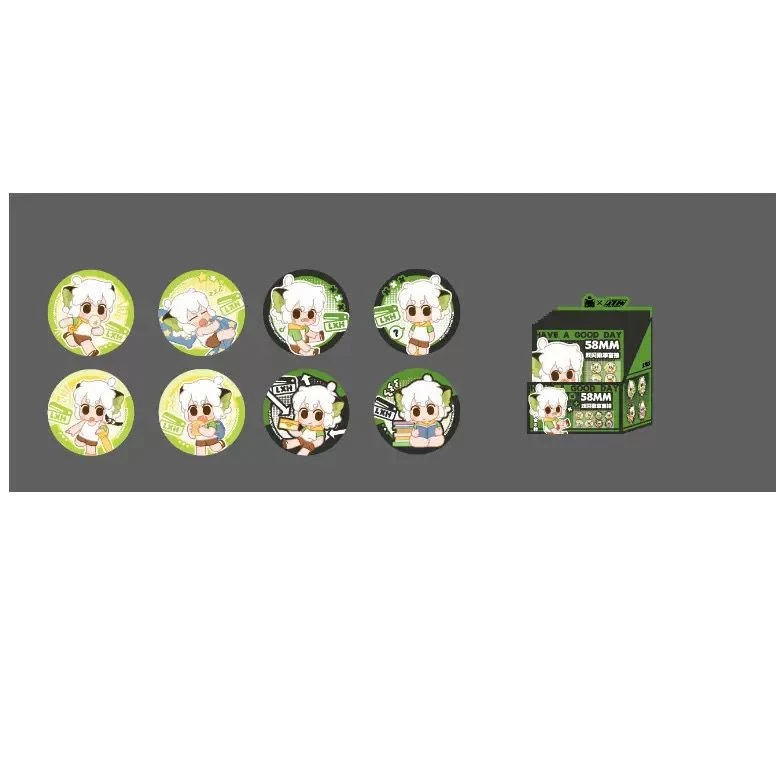 罗小黑美好的一天系列马口铁徽章双闪吧唧