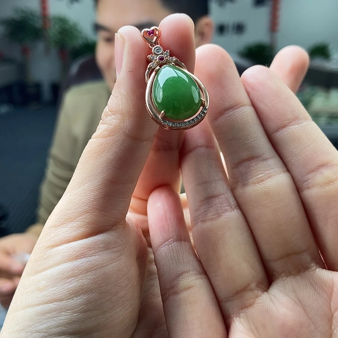 和田玉颜色多样性发拍一发一银S925镶嵌