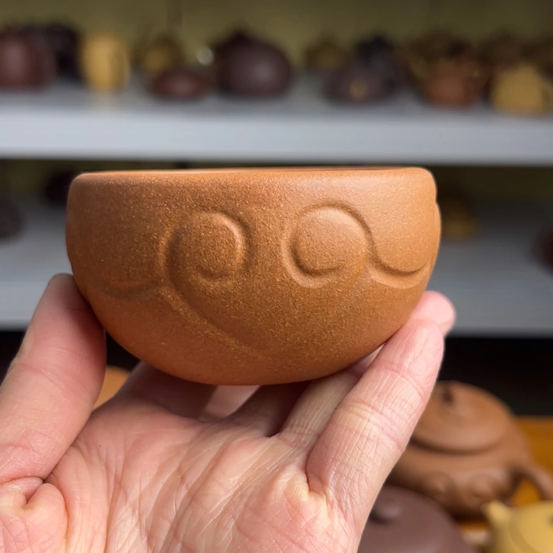 茶壶紫砂黄降坡100cc左右瑕疵