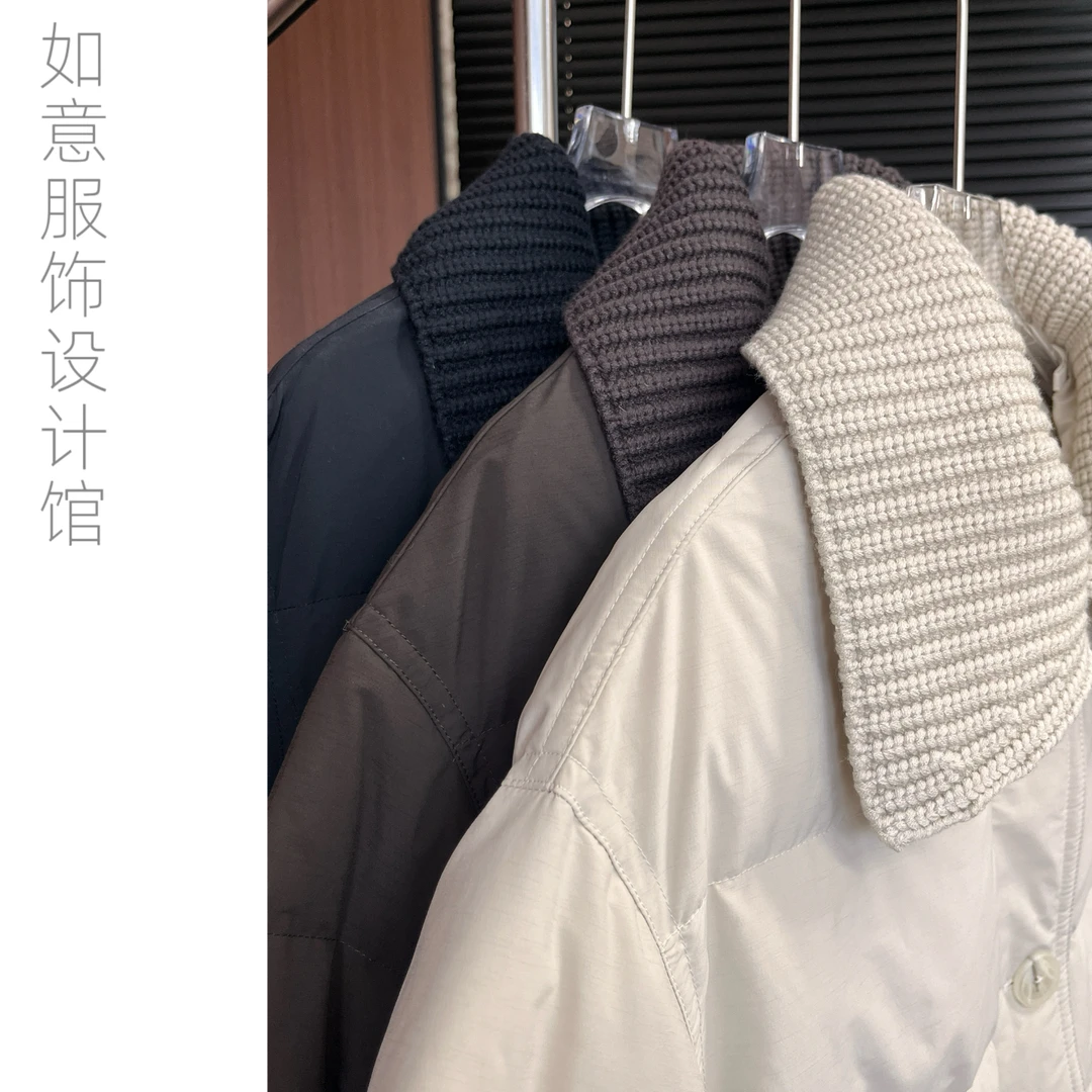 如意馆【绵绵冬日】冬季新款翻领中长款羽绒服