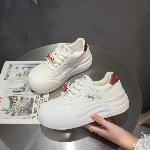 003【迷雾花园】达思图丑萌大头娃娃鞋女2025新款单鞋厚底小白鞋