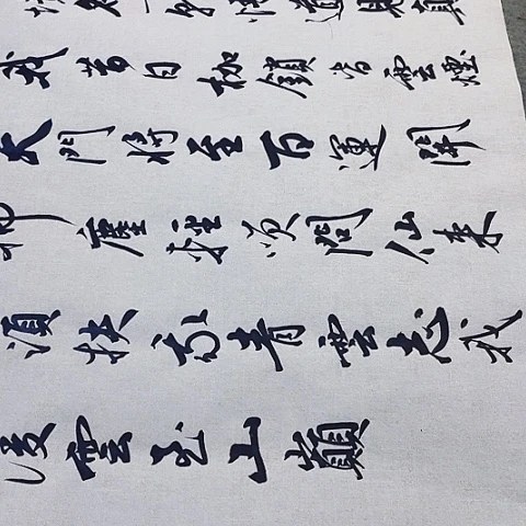扇子青云志行书六尺对开作品