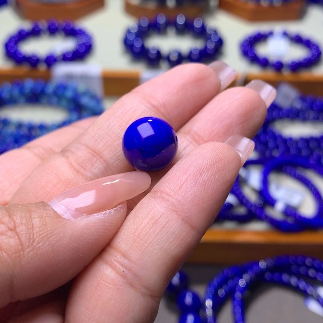 青金石单珠未镶嵌胡**叔12m