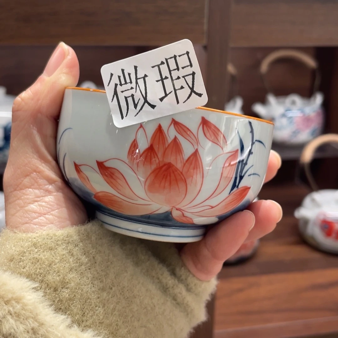 有瑕釉下彩纯手绘