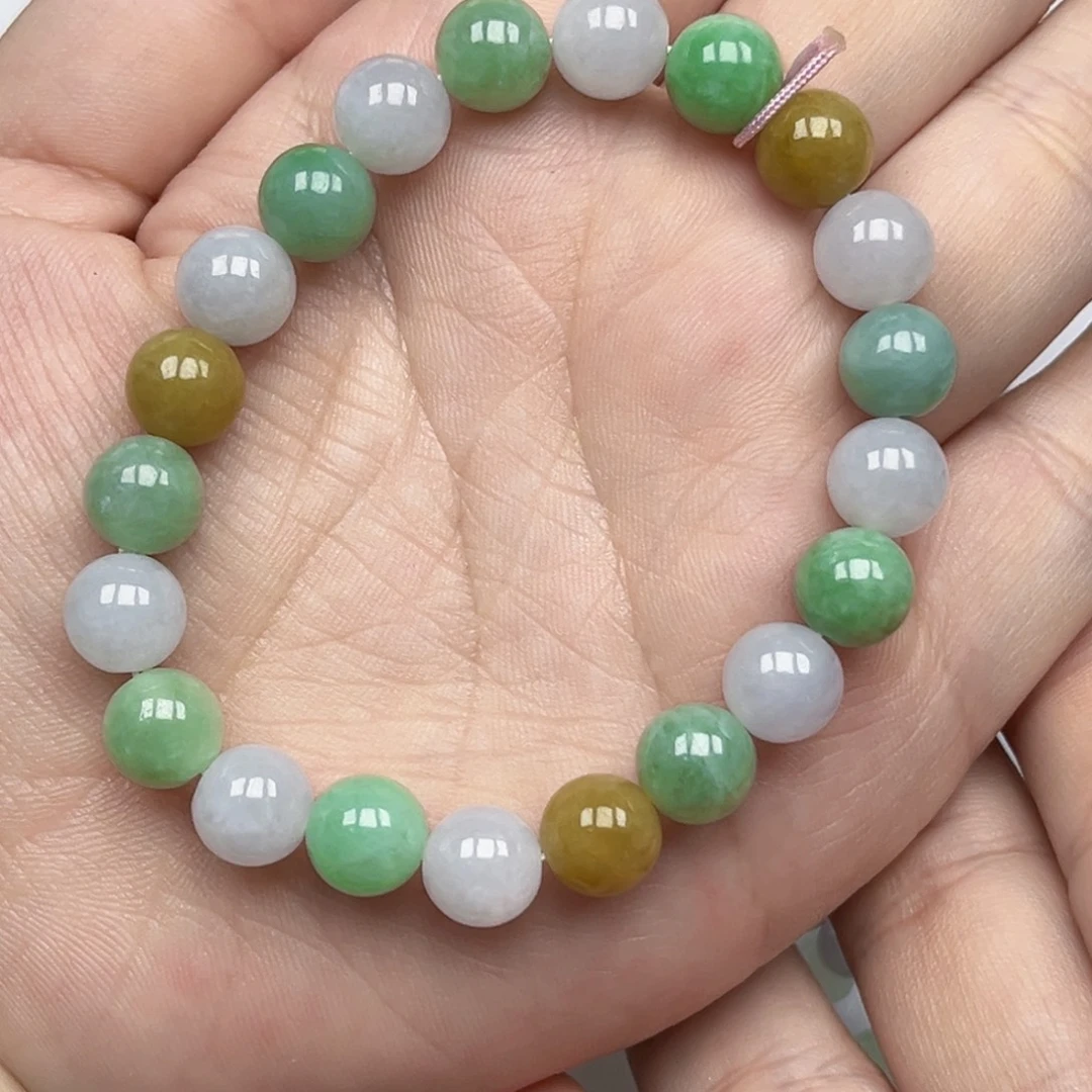 翡翠未镶嵌手链天然翡翠a货9.1