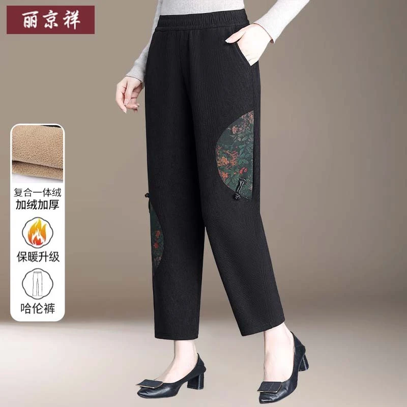 中老年妈妈秋冬款裤子加绒加厚2025新款棉裤女外穿奶奶冬季保暖裤