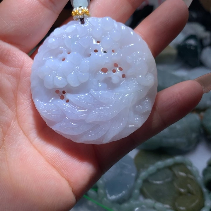 翡翠未镶嵌颈饰保真天然A货翡翠