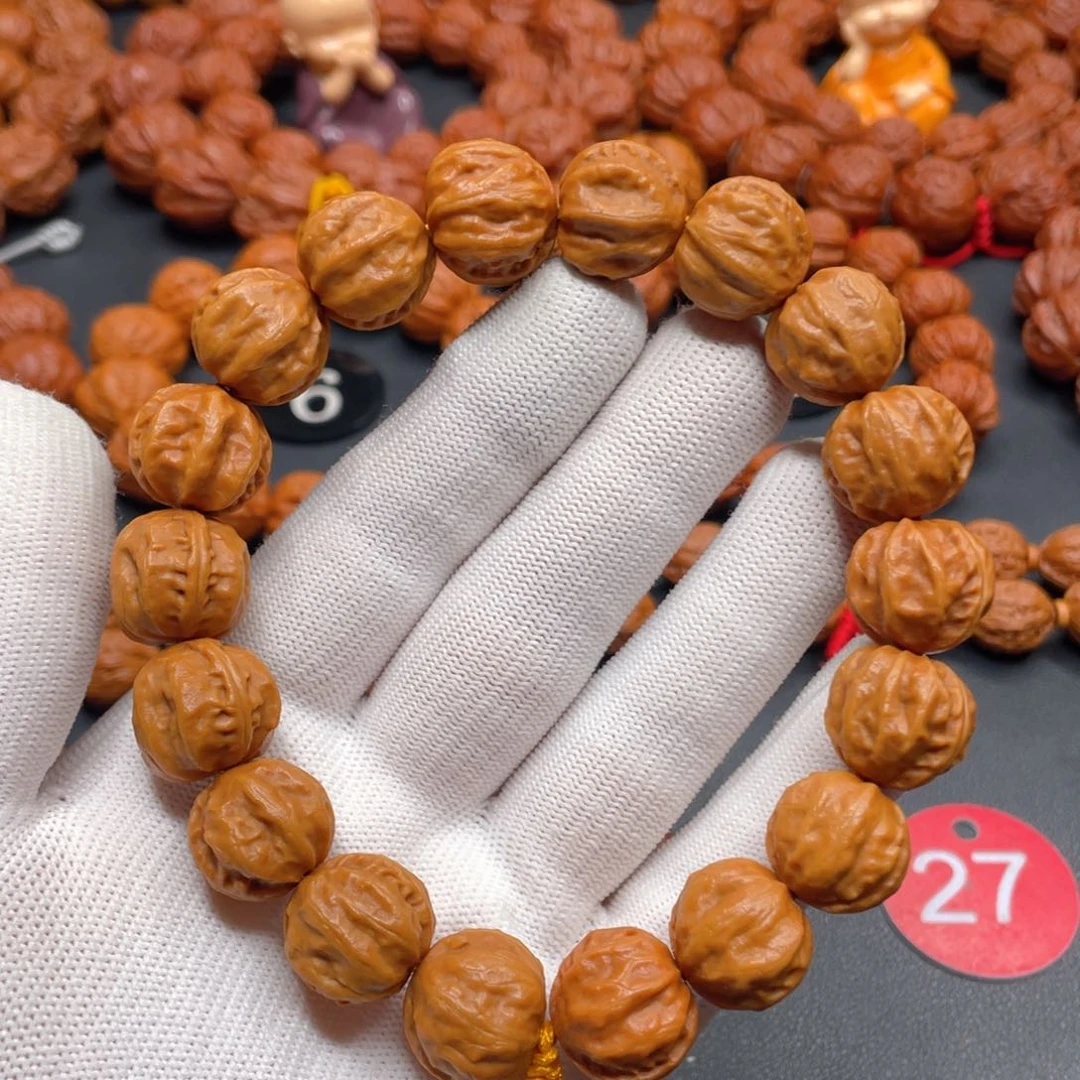 文玩核桃手串野生核桃矮桩京八棱秋子手持