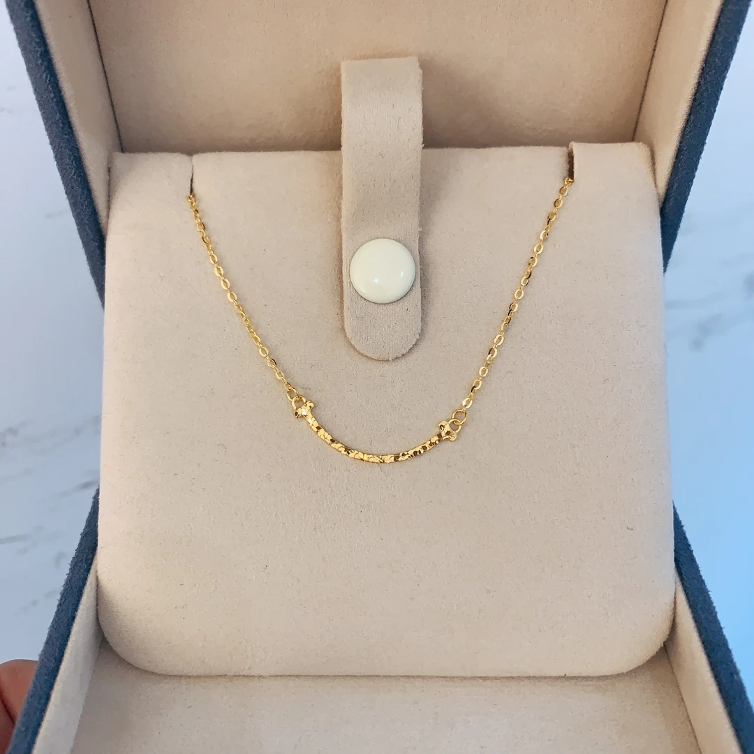 【不支持无理由退】 足金999.9精品碎碎冰微笑套链