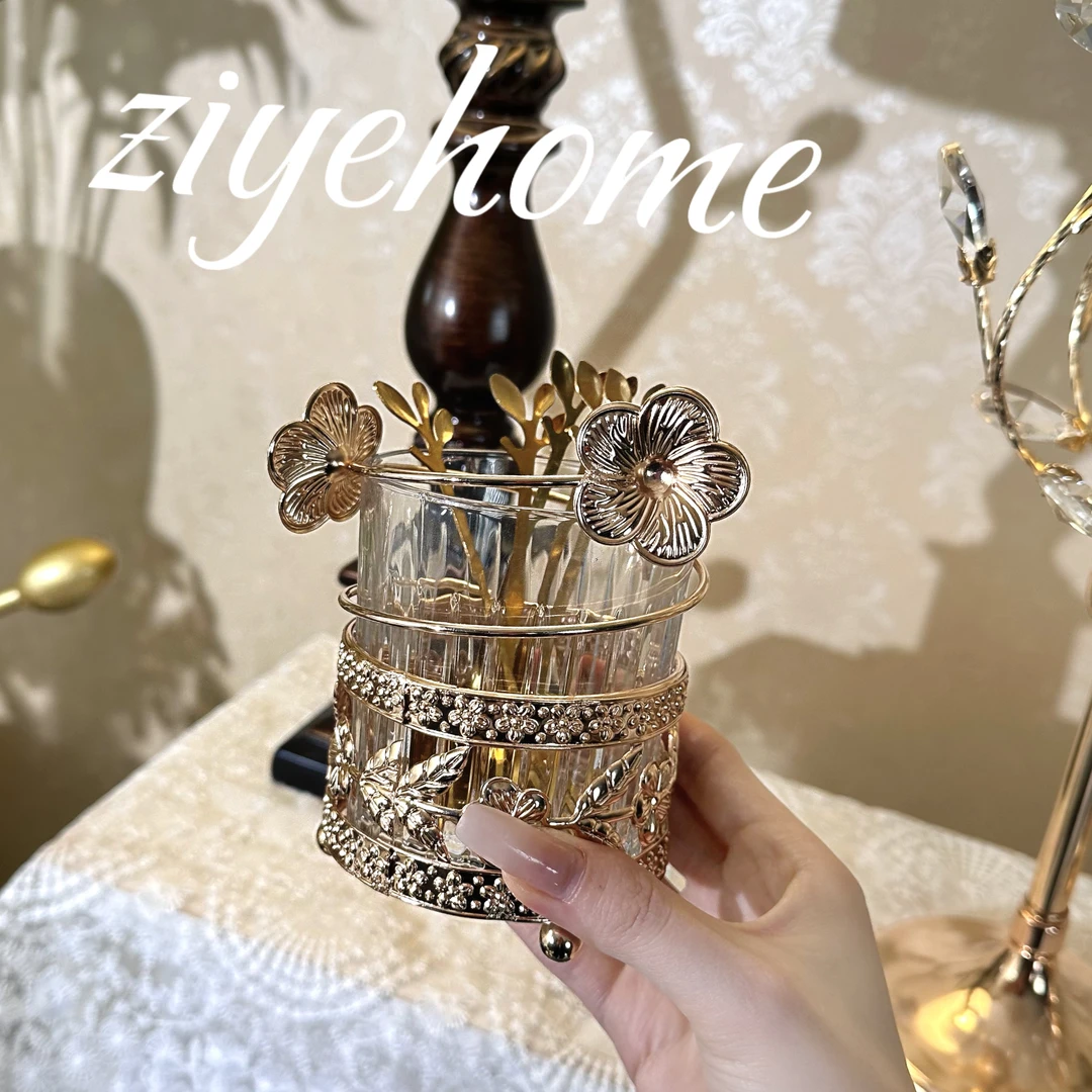 ｛一罐六叉子｝轻奢摆件果叉创意桌面精致摆件