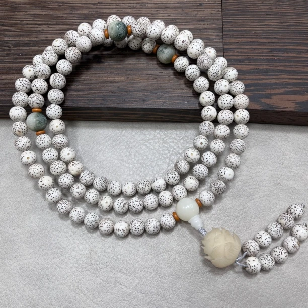 海南星月菩提原生态圆珠长串尺寸约10