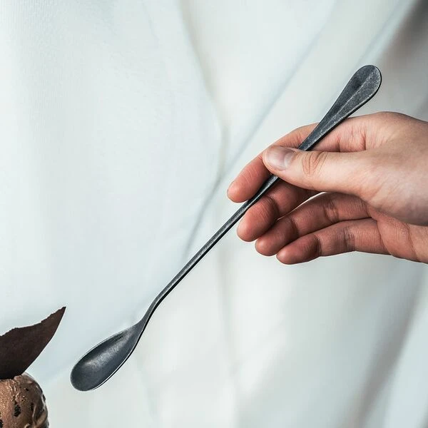 青芳AOYOSHI 户外露营黑化复古不锈钢餐具冻糕汤匙饮料勺225mm