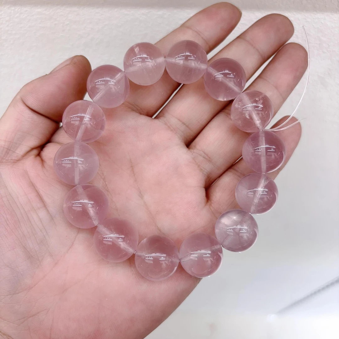 E801粉紫色卡16.5多手链