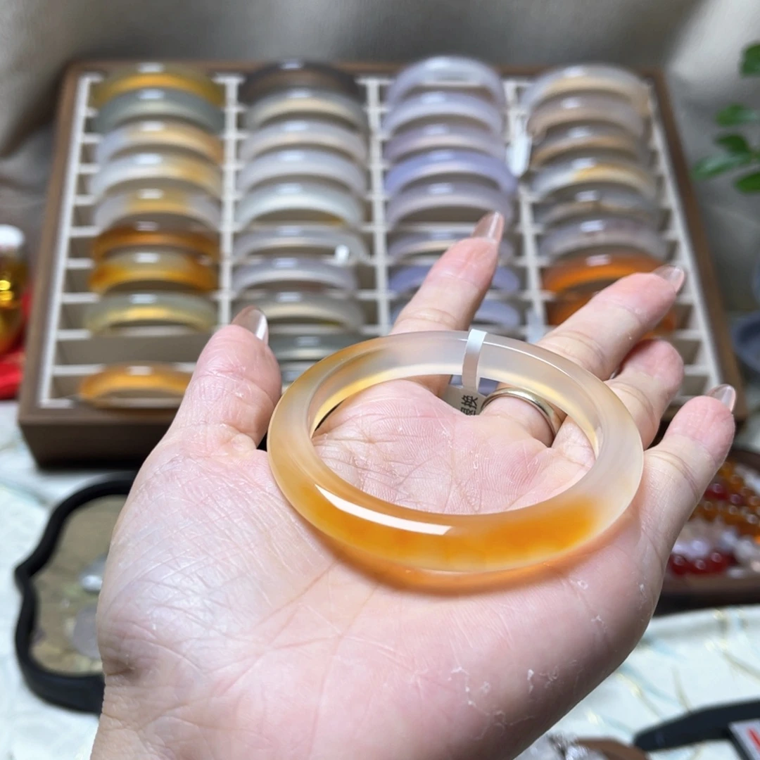 原***子手镯玛瑙/玉髓未镶嵌