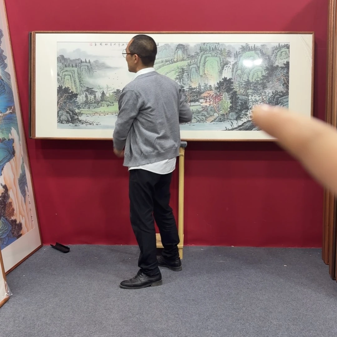 国画带框绘画210/80尺寸