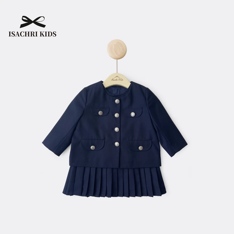 【9.18清】洛斯学院乖乖女英伦风女宝儿童连衣裙秋套装 IS122