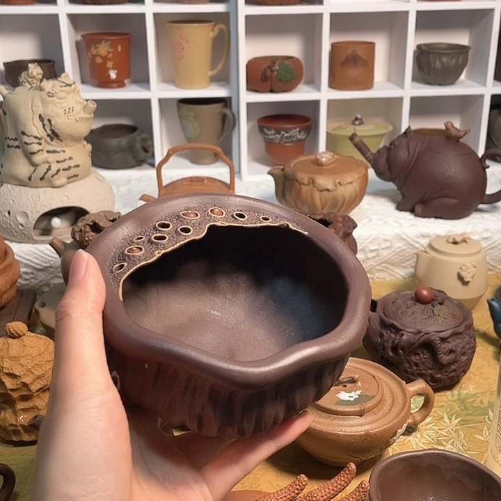 紫砂茶宠y***y莲蓬壶承