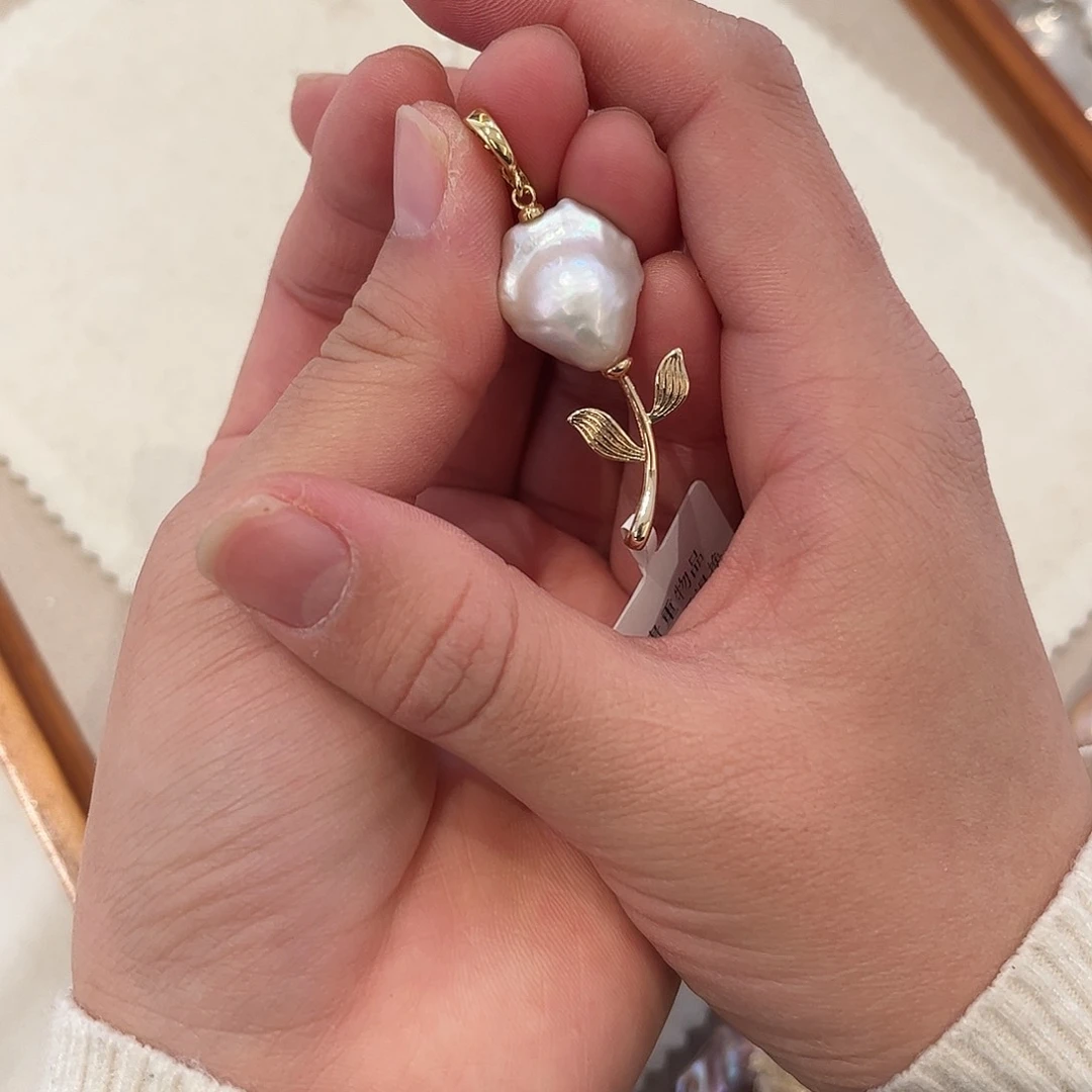 淡水珍珠吊坠(不含链)合金