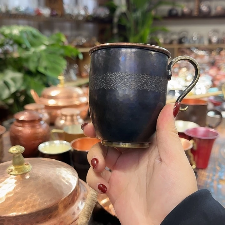 紫铜手工制作马克杯大号