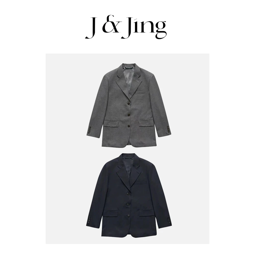 J&Jing-「苏苏里小姐」-春款上新~八家宽松百搭气质西装外套LZ-138
