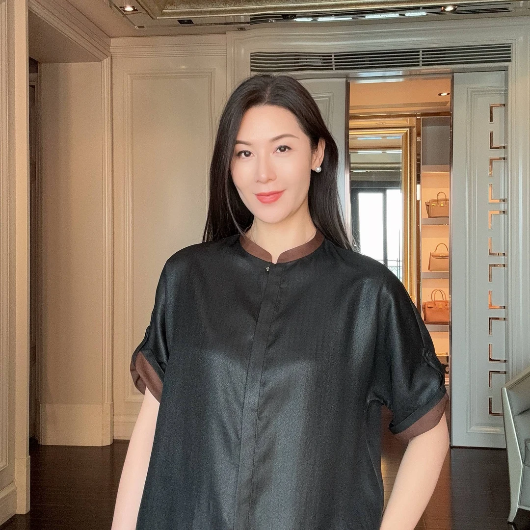 【雅逸】周晓刚草席纹撞色香云纱上衣CD2167866