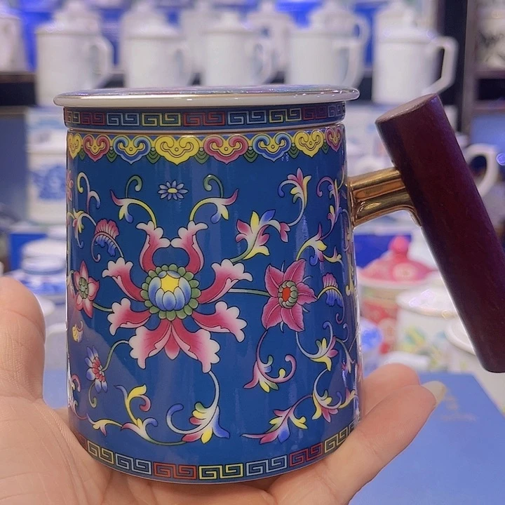 杯子小*芽景德镇陶瓷茶杯