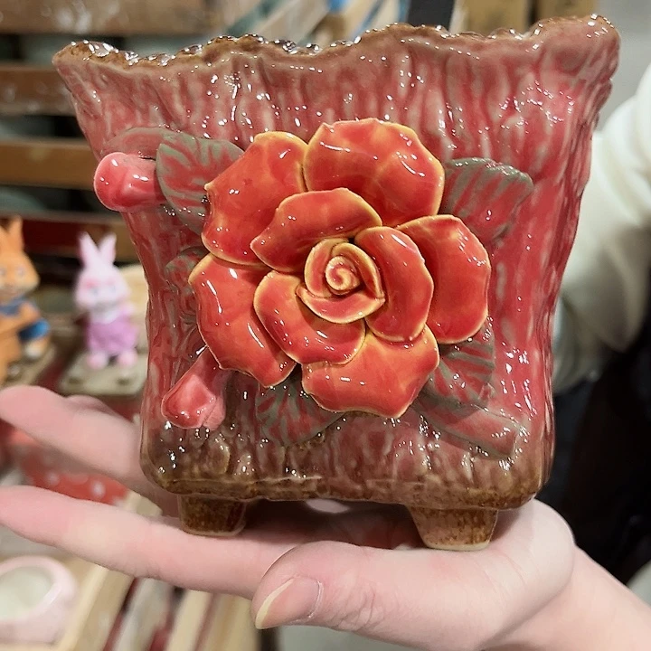 陶瓷陶瓷多肉植物花盆