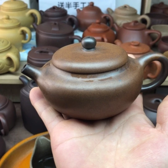 用***6茶壶紫砂紫泥柿园180豪升左右不退不换