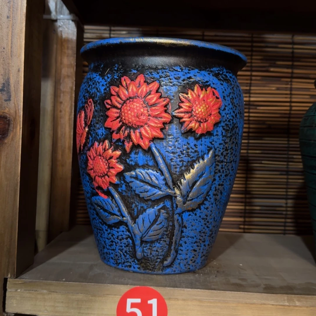 带孔高端浮雕花盆炸炸炸