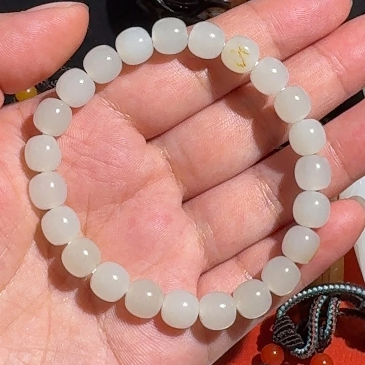 手链未镶嵌和田玉（糖玉）