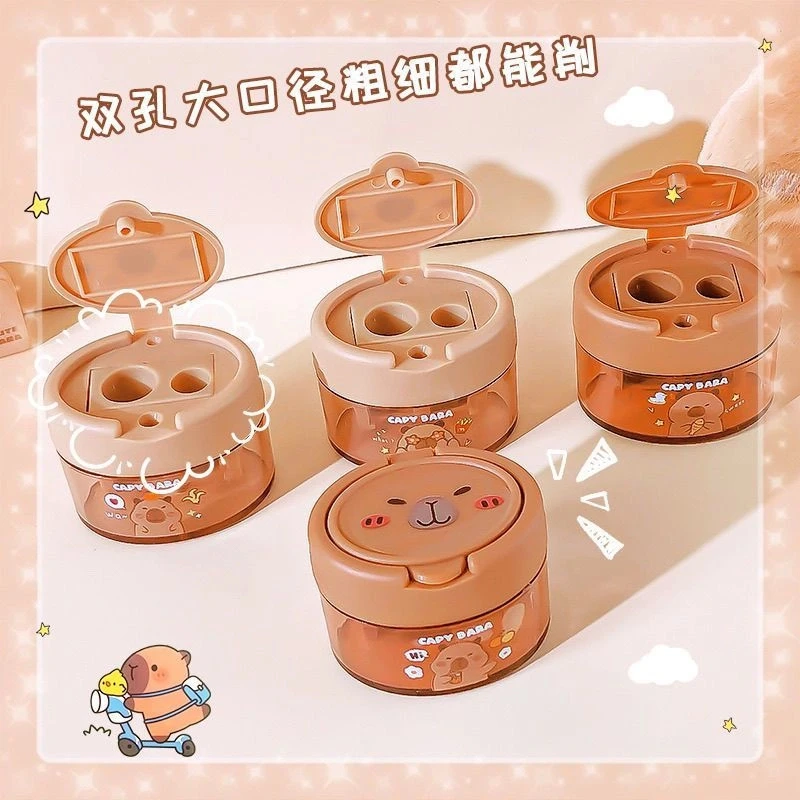 【好物优价】卡皮巴拉削笔刀小学生转笔刀手动便携卷笔刀迷你削笔