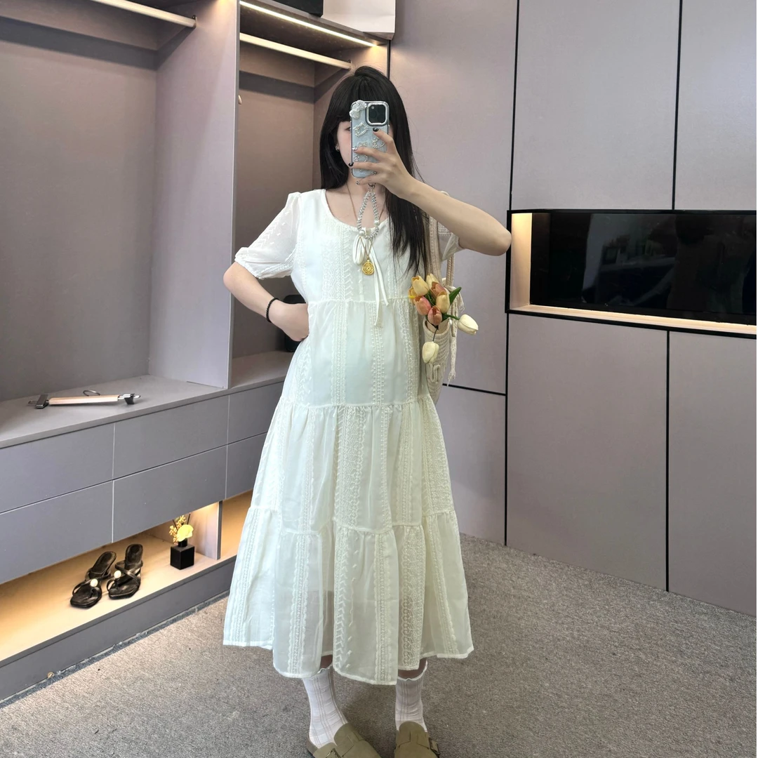 长+短袖【清！】现货孕妇连衣裙夏装新款气质高级感美女连衣裙