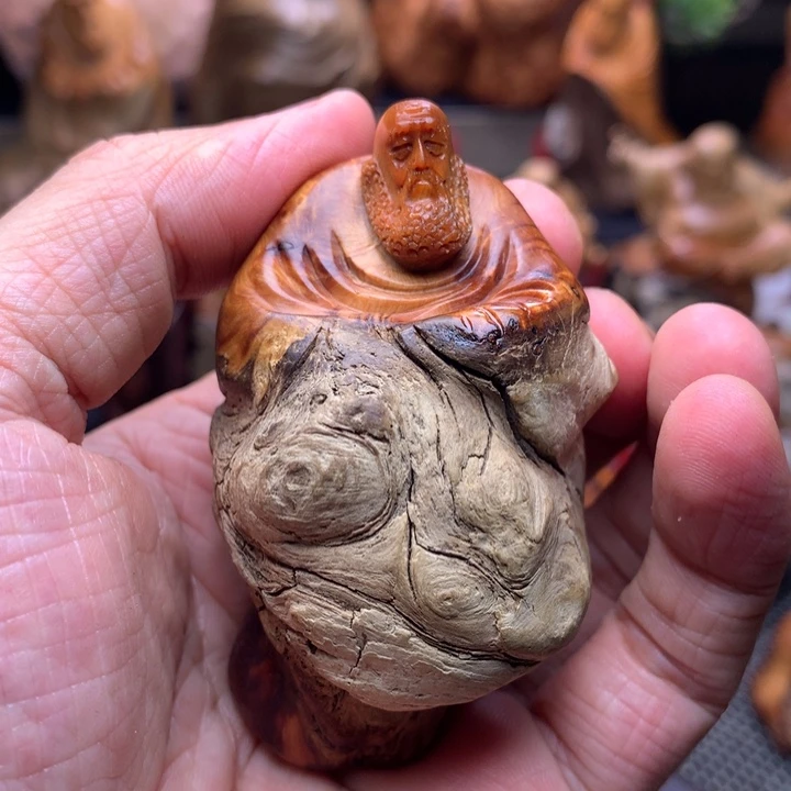 柏木（崖柏）崖柏陈化料手把件