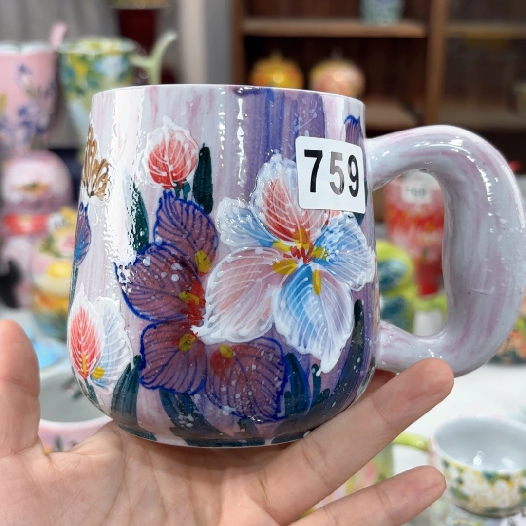景德镇手绘高温釉下彩陶瓷茶具