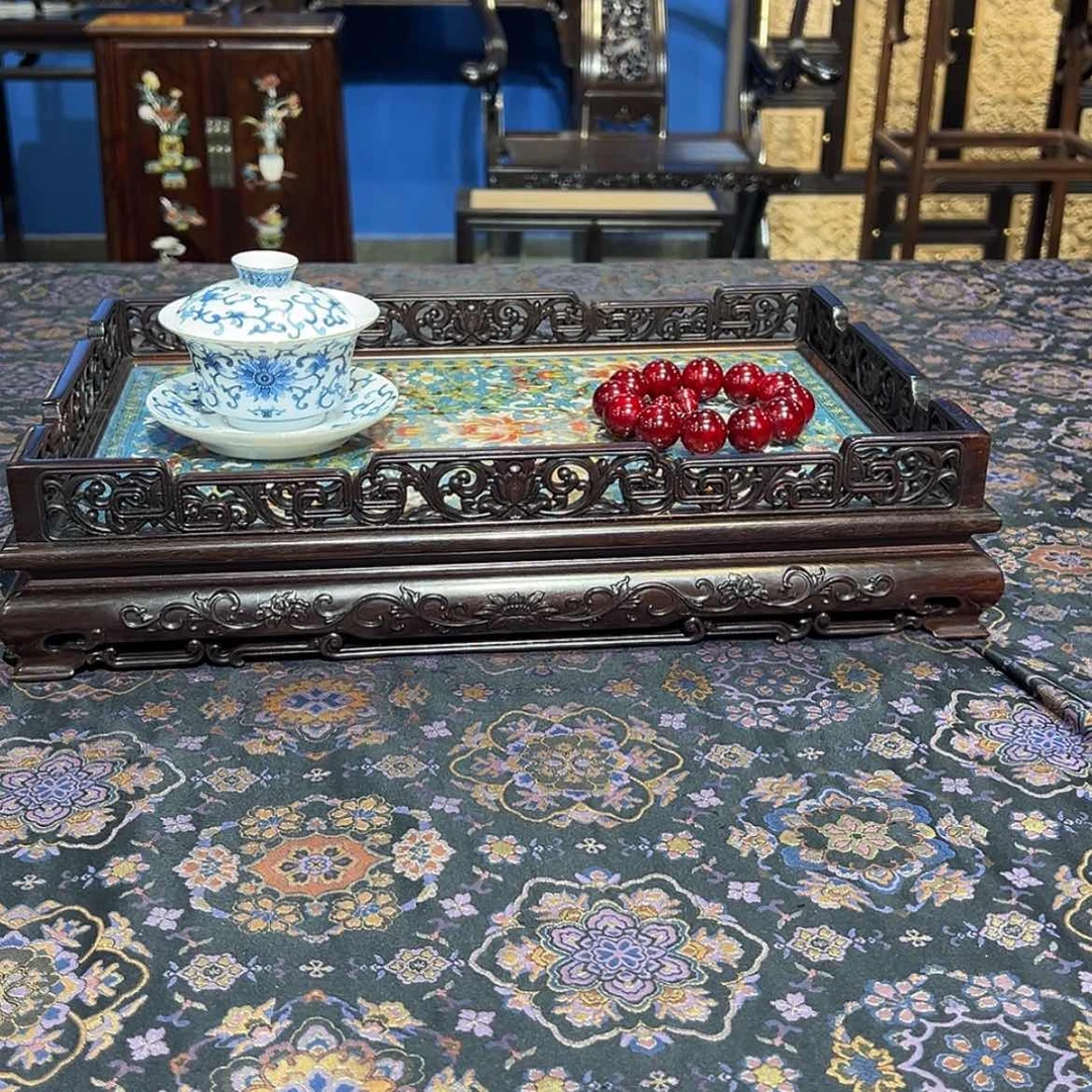 【闪购商品】红酸枝木类成套家具钥*茶盘