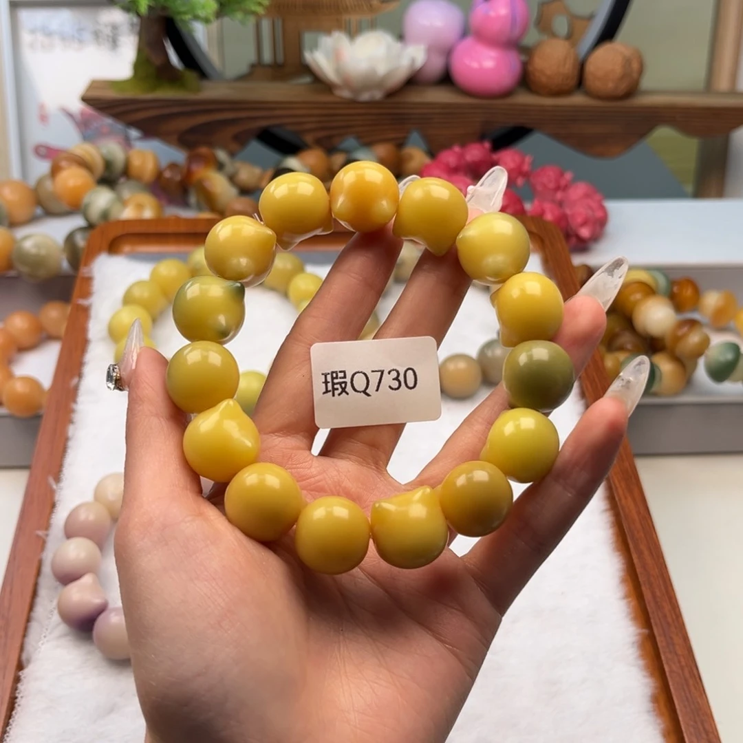 菩提根/象牙果手串15mm瑕猫头一串q730