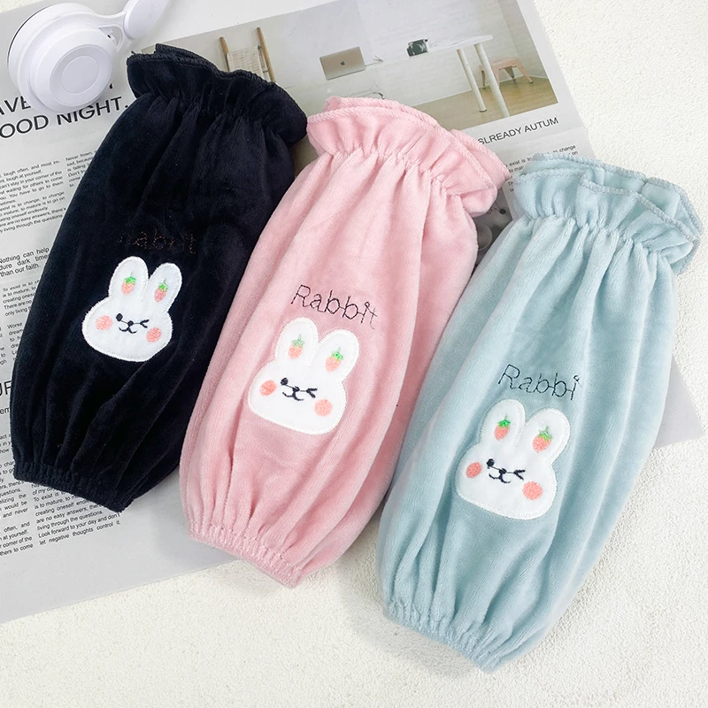 刺绣防污耐磨女款防脏透气提花袖套秋冬季节工作百搭简约韩版套袖