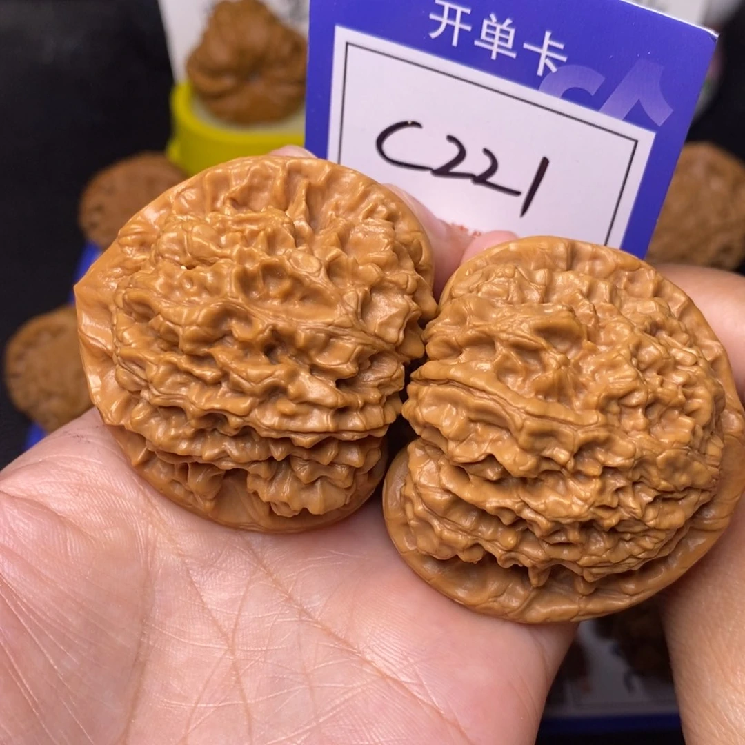 文玩核桃把件49官帽c221