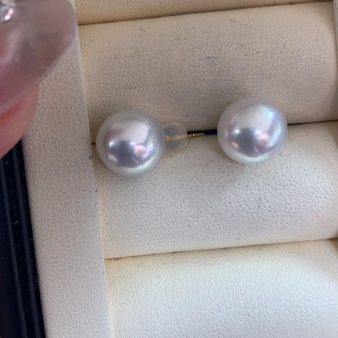 海水珍珠耳饰18K金镶嵌