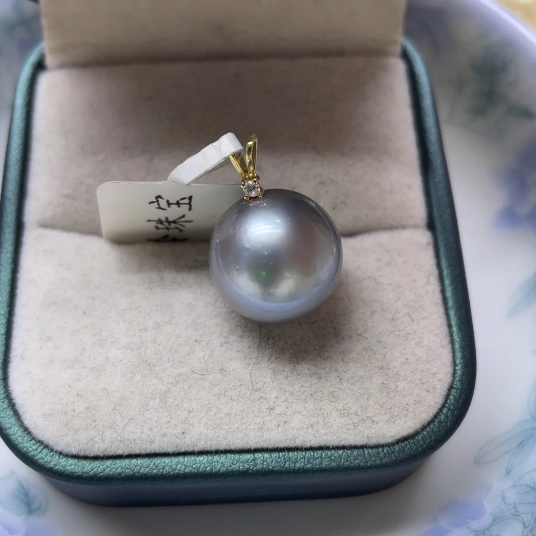 海水珍珠颈饰18K金镶嵌13-14