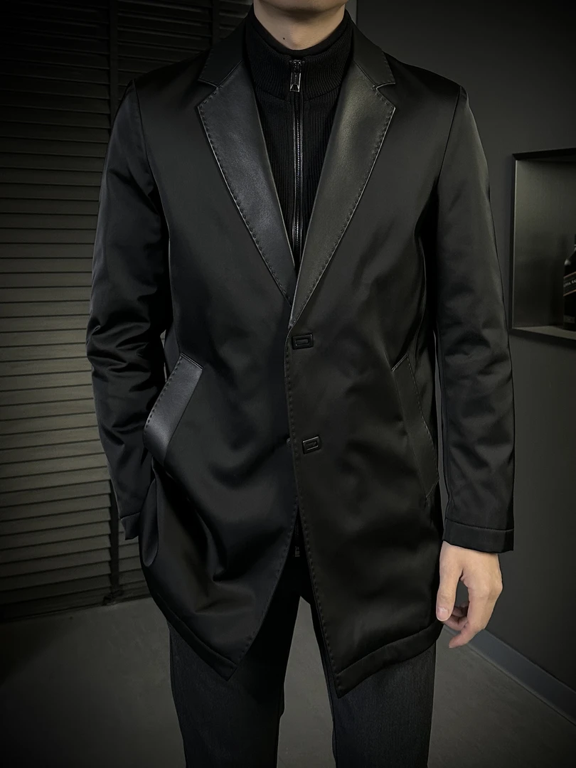 KING&GUCH【90鹅绒✚绵羊皮】秋冬新款可拆卸针织领羽绒外套25719