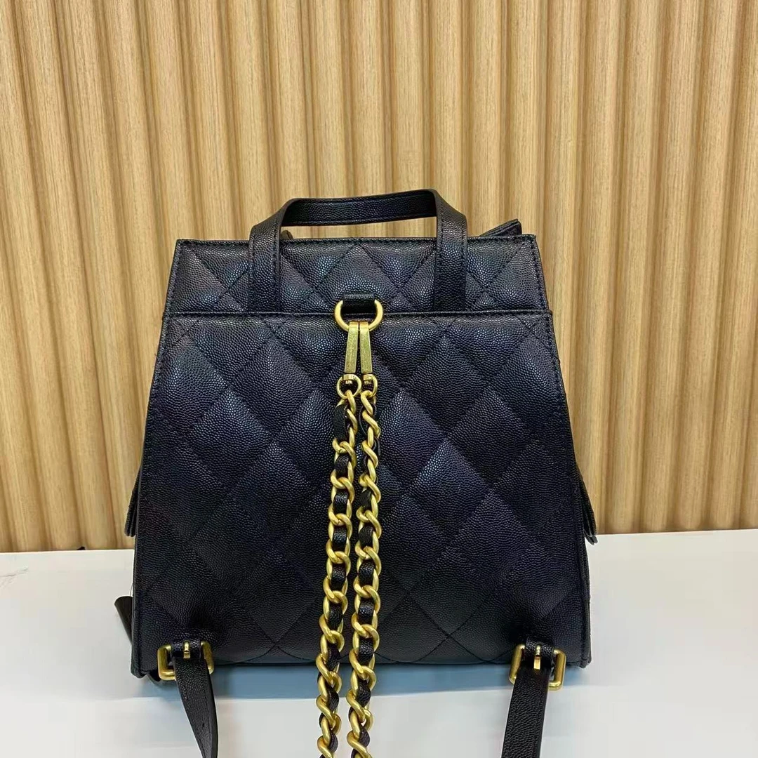 HM885 25新款黑色双肩时尚包