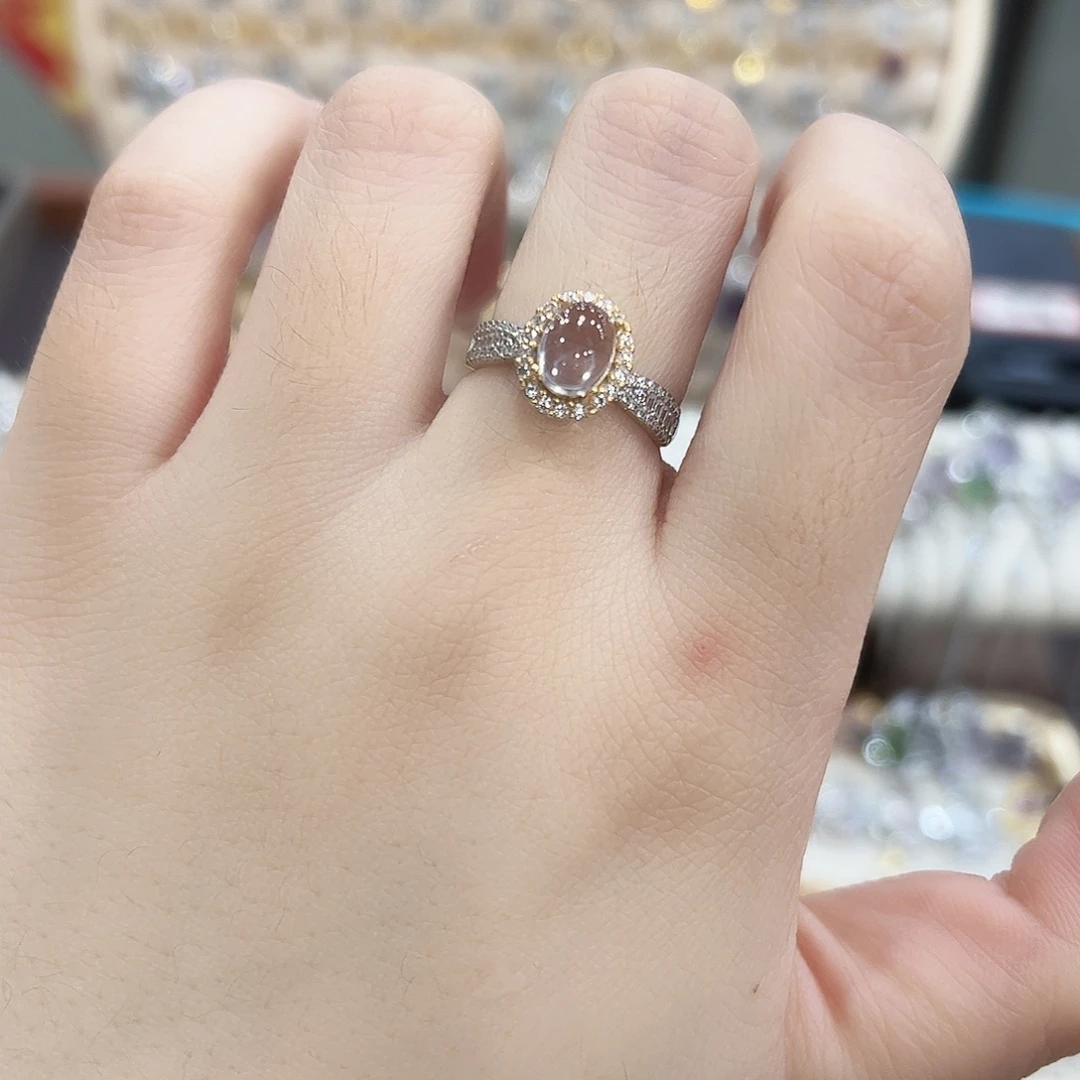 银S925镶嵌烟晶戒指