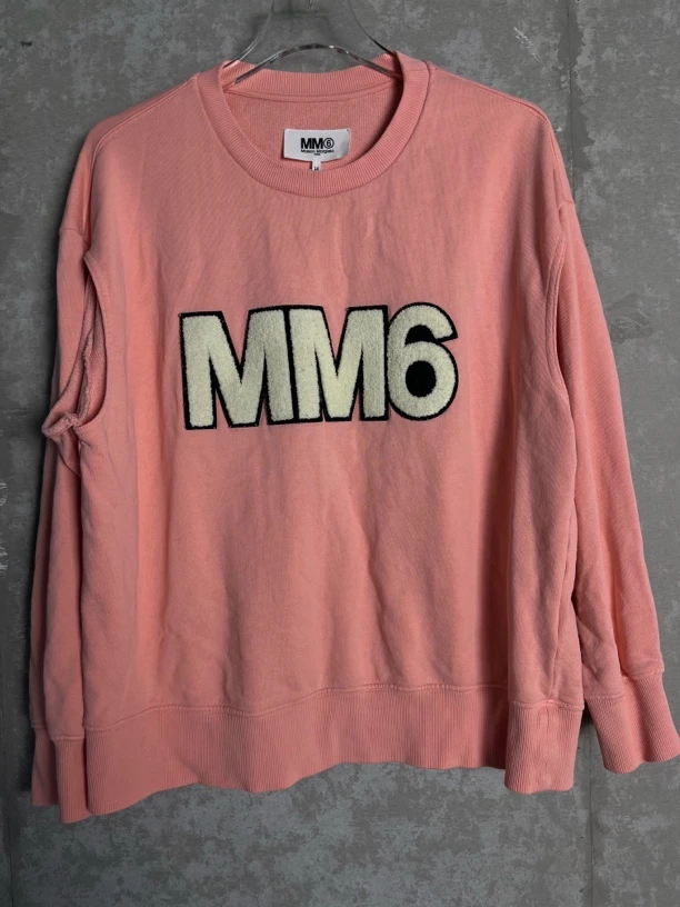 未使用 Maison Margiela/梅森马吉拉 16*1/粉色logo卫衣/08354/JP