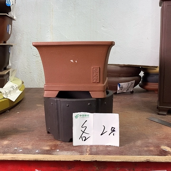 紫砂花盆今天下午